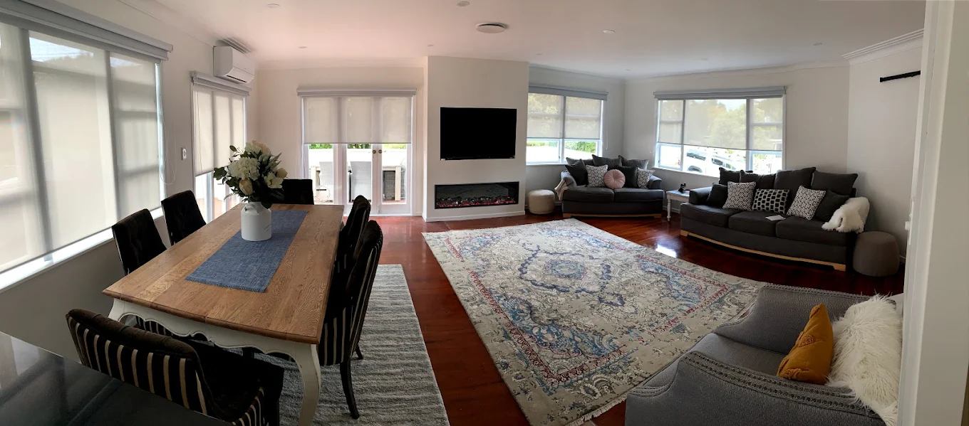 Open plan living and dining renovation