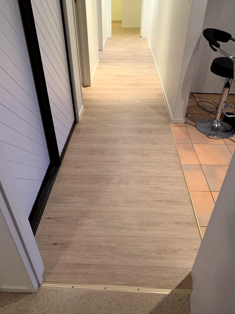Hallway with new timber flooring